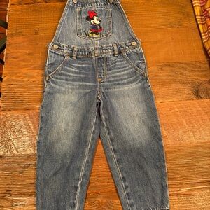 Baby Gap Disney Minnie Mouse Overalls Girl's 4 Embroidered